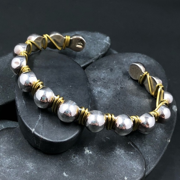 Silpada Sterling Silver and Brass Wire Cuff Bracelet - Picture 5 of 17